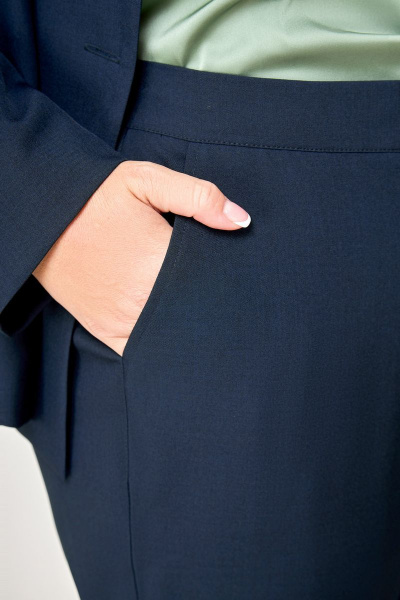 Брюки, жакет, топ Swallow 604 королевский_синий+олива - фото 7