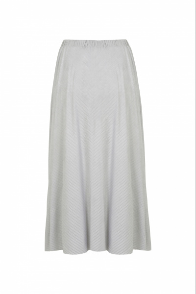 Серая юбка из текстиля для стильных повседневных образов Elema 4К-11480-1-170 серый - фото 3