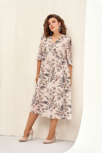Платье IVA 1429 цветы - фото 5