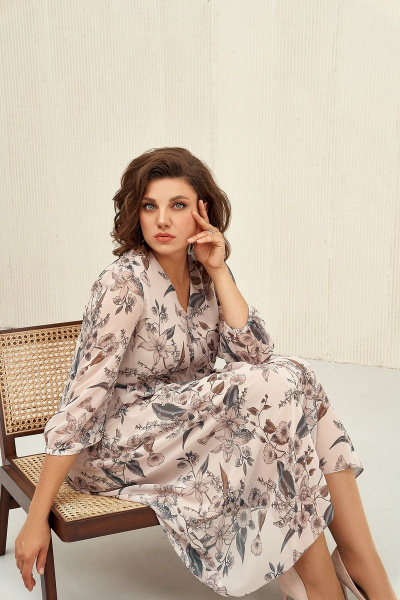 Платье IVA 1429 цветы - фото 2