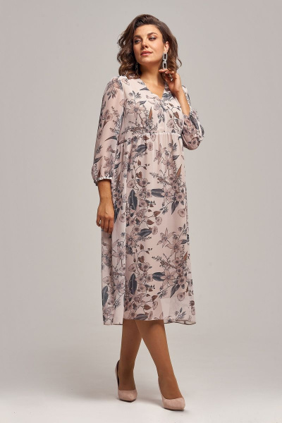 Платье IVA 1429 цветы - фото 1