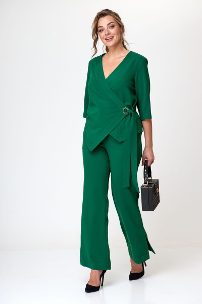 Брюки, жакет Michel chic 1290 изумруд - фото 4