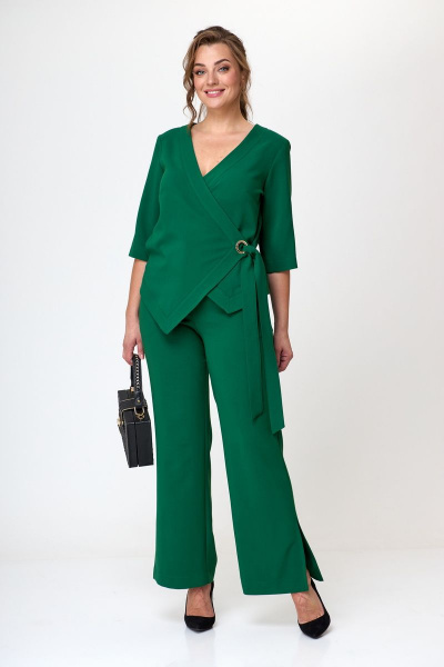 Брюки, жакет Michel chic 1290 изумруд - фото 1