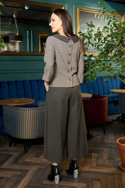 Жакет, кюлоты Anastasia 696 коричневый - фото 4