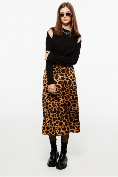 Демисезонный трикотажный джемпер с разрезами на плечах MilMil 1074-23 Босфор - фото 1