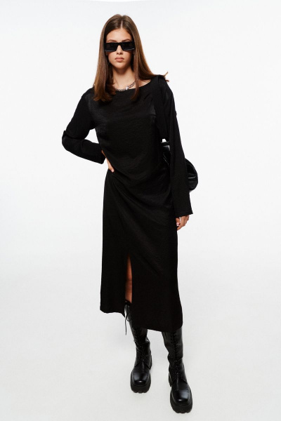 Элегантное платье с декоративными подрезами и разрезом MilMil 1077 Марсель - фото 9