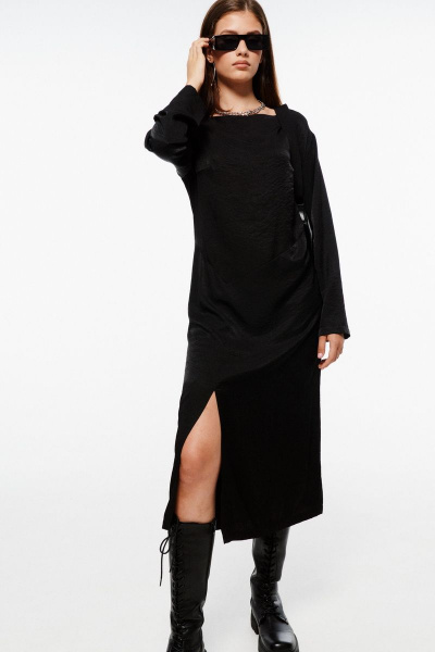 Элегантное платье с декоративными подрезами и разрезом MilMil 1077 Марсель - фото 10