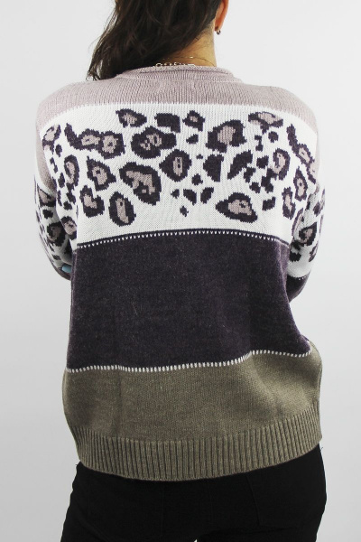 Джемпер бежевый шерстяной с спущенной линией плеча Полесье С1188-22 2С5072-Д43 158,164 св.дюна - фото 3