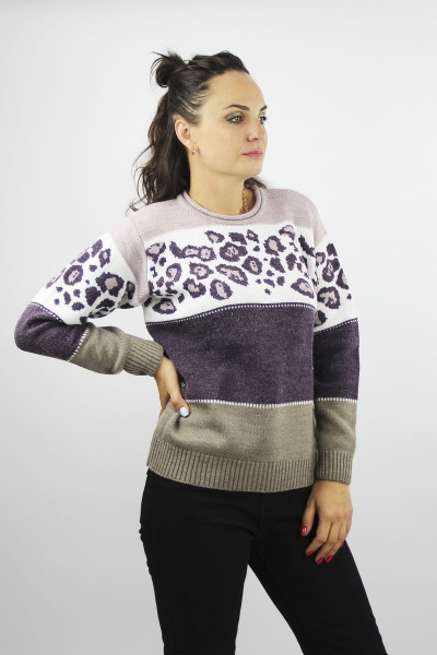 Джемпер бежевый шерстяной с спущенной линией плеча Полесье С1188-22 2С5072-Д43 158,164 св.дюна - фото 2