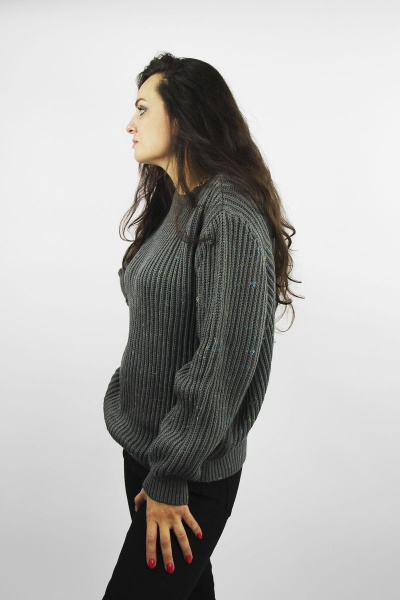 Свитер женский второго слоя с длинным рукавом и круглым вырезом Полесье С3665-22 2С5037-Д43 158,164 шерри - фото 2