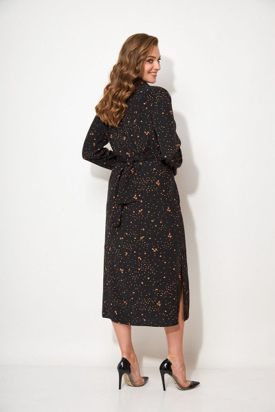 Платье Koketka i K 967/1 черный_оранжевый - фото 11