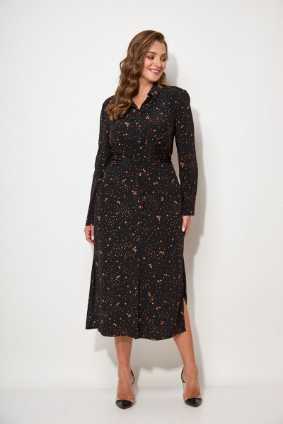 Платье Koketka i K 967/1 черный_оранжевый - фото 8