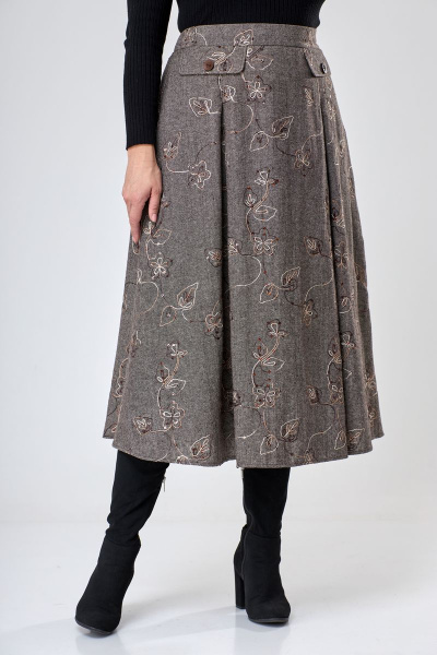Юбка ANASTASIA MAK 1067 коричневый - фото 5