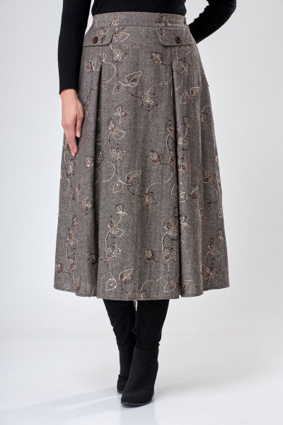 Юбка ANASTASIA MAK 1067 коричневый - фото 4