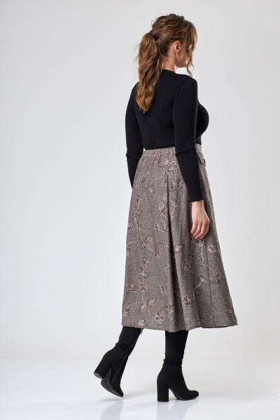 Юбка ANASTASIA MAK 1067 коричневый - фото 2