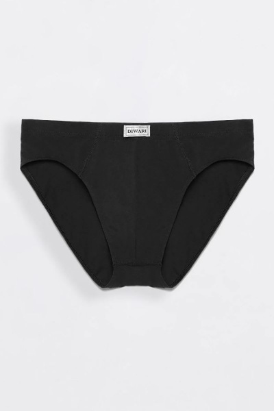 Черные мужские slip трусы с плоским швом и эластичной тесьмой CONTE DIWARI_basic_msl_128 nero - фото 2