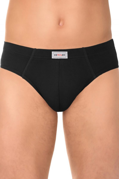 Черные мужские slip трусы с плоским швом и эластичной тесьмой CONTE DIWARI_basic_msl_128 nero - фото 1