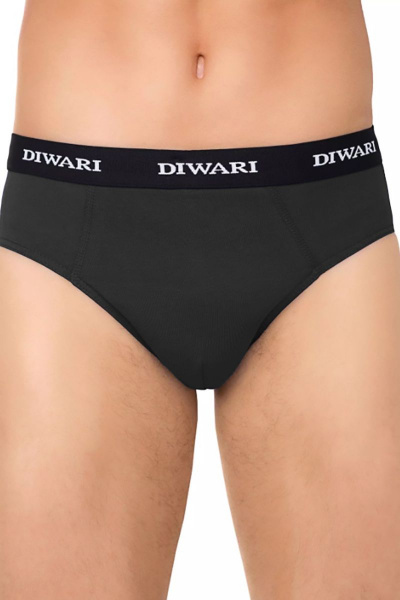 Черные мужские SLIP трусы из трикотажа с логотипом CONTE DIWARI_basic_slip_148 nero - фото 1