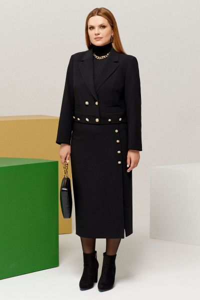 Жакет, юбка Панда 114210w черный - фото 1