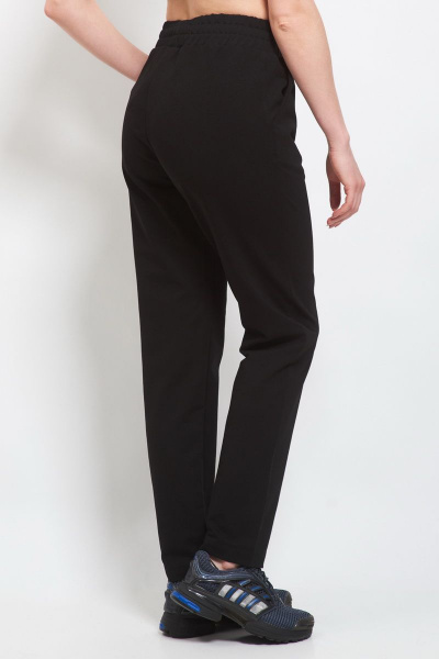 Брюки демисезонные прямые из трикотажа с карманами FORMAT 12078 черный - фото 2