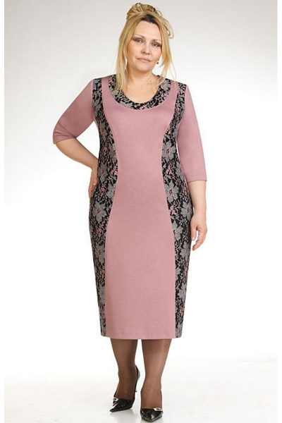 Круглогодичное платье из гладкой ткани с вырезом NeoTex 4043 - фото 1