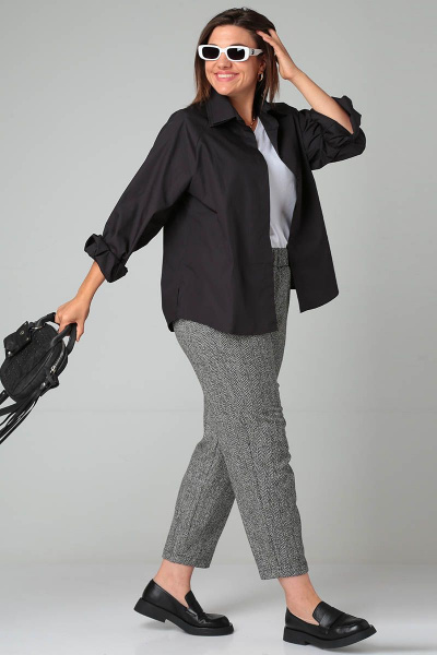 Рубашка GRATTO 4246 черный - фото 4