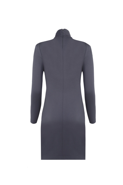 Платье из вискозы и трикотажа для повседневного образа Elema 5К-122771-1-158 графит - фото 2