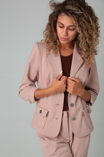 Брюки, жакет DOGGI 2848 пудра - фото 4