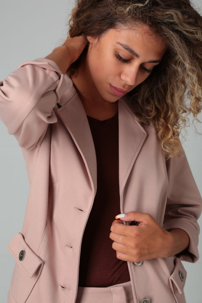 Брюки, жакет DOGGI 2848 пудра - фото 3