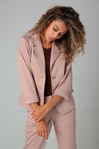 Брюки, жакет DOGGI 2848 пудра - фото 2