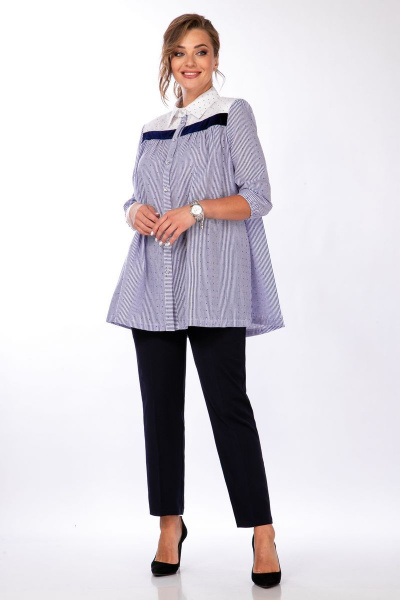 Блуза, брюки Belinga 2259 синий - фото 2