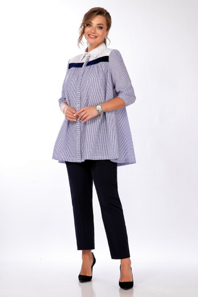 Блуза, брюки Belinga 2259 синий - фото 1