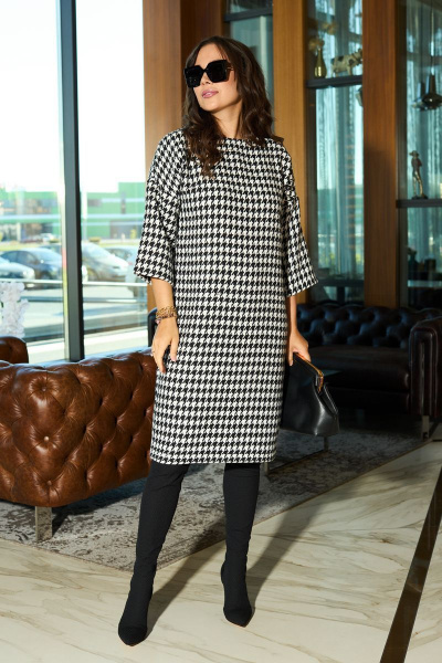 Платье Anastasia 727 черный-белый - фото 3