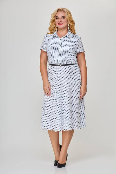 Костюм из платья с воланом и жакета на подкладке Slaviaelit 503 черный - фото 4