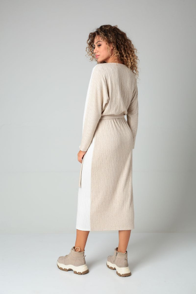 Платье Karina deLux М-1055 капучино - фото 5