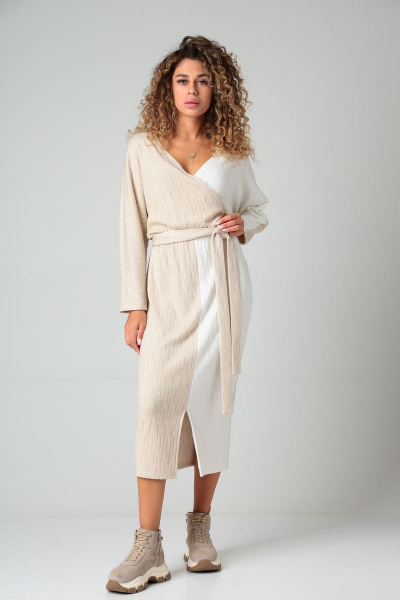 Платье Karina deLux М-1055 капучино - фото 2