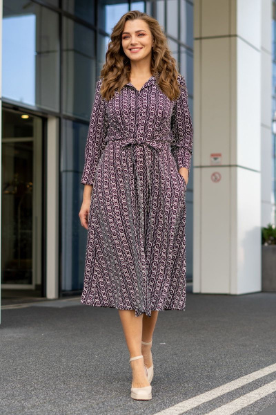 Платье Andina 809 черный+белый - фото 1