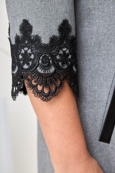 Платье Romanovich Style 1-1284 серый_черный - фото 7