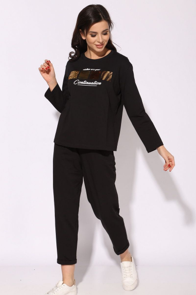 Брюки, джемпер Faufilure С1329 черный - фото 1