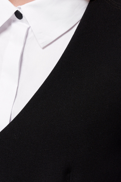 Жилет женский короткий деловой из текстиля Панда 107837w черный - фото 3