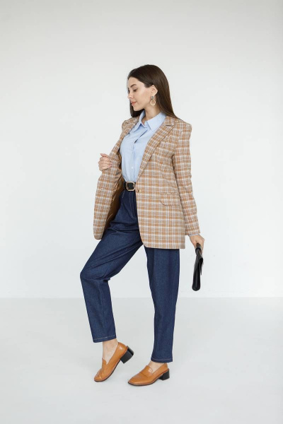 Жакет Ivera 3020 песочный, голубой - фото 6