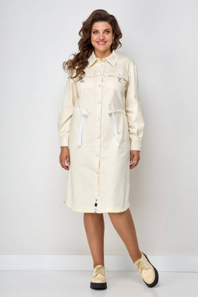 Платье-рубашка из джинсовой ткани с кулиской Solomeya Lux 911A - фото 7