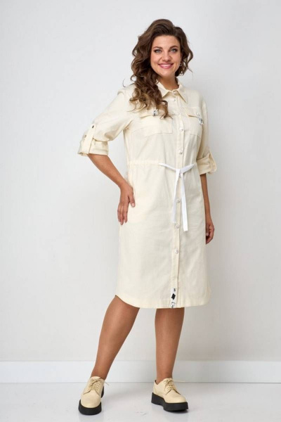 Платье-рубашка из джинсовой ткани с кулиской Solomeya Lux 911A - фото 6