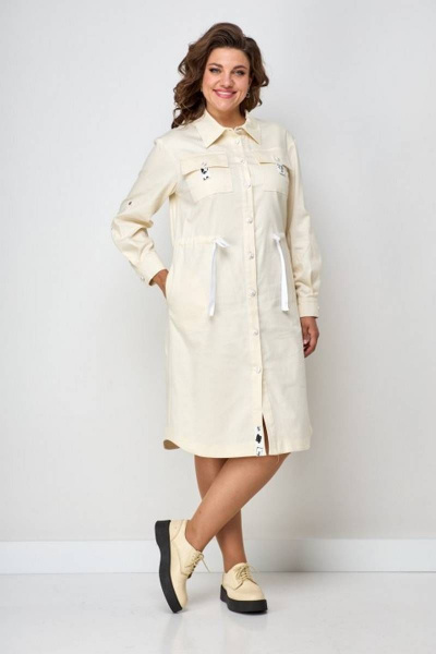 Платье-рубашка из джинсовой ткани с кулиской Solomeya Lux 911A - фото 2