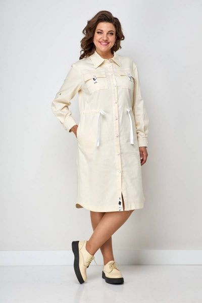 Платье-рубашка из джинсовой ткани с кулиской Solomeya Lux 911A - фото 1