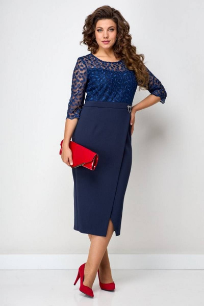 Платье Solomeya Lux 503 синий - фото 2