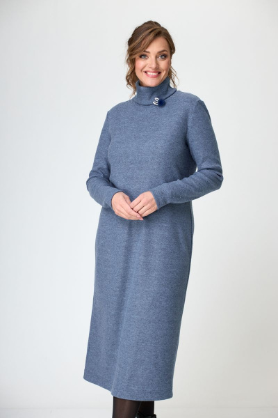 Платье T&N 7319 синий_меланж - фото 4