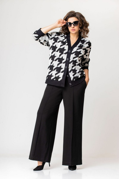 Брюки, кардиган EVA GRANT 208 гусиная_лапка - фото 2