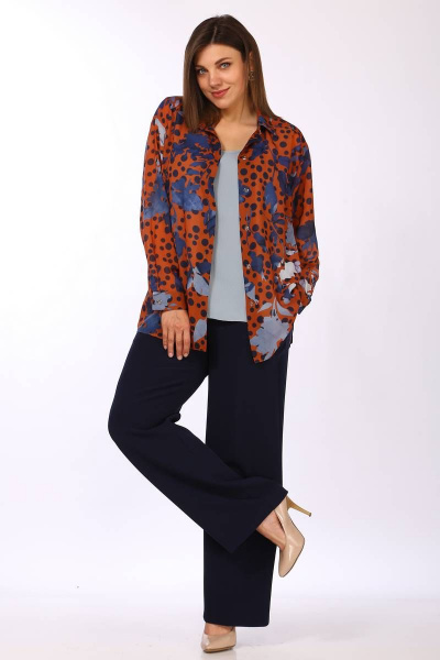 Блуза, майка Lady Secret 2856 охра+принт - фото 5