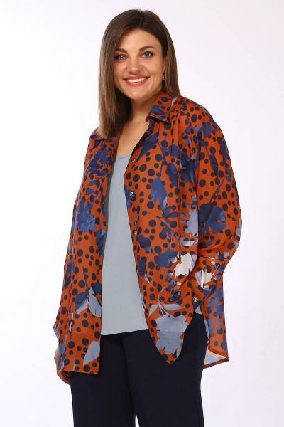 Блуза, майка Lady Secret 2856 охра+принт - фото 1